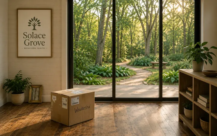 A quiet path representing grief support and life transitions