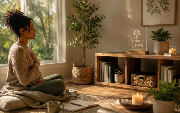 Warm sunlight representing hope and support during depression therapy
