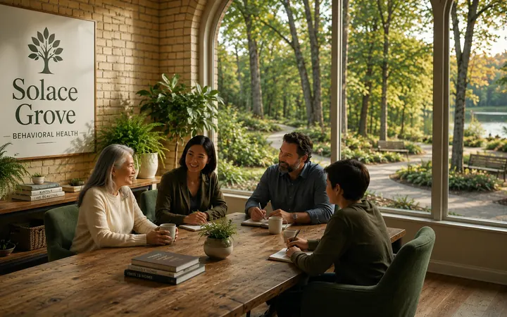 A supportive path representing recovery and co-occurring mental health care